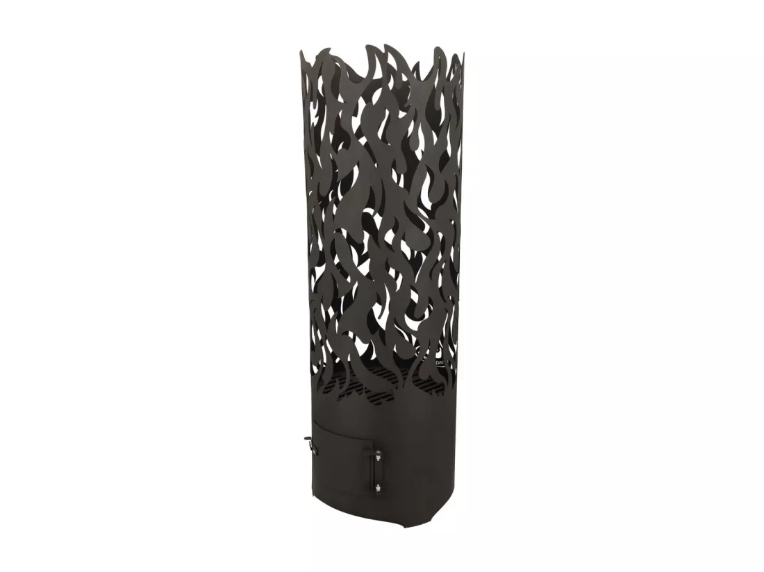 Brasero cylindre découpe laser 39 x 117 cm Découpe flammes