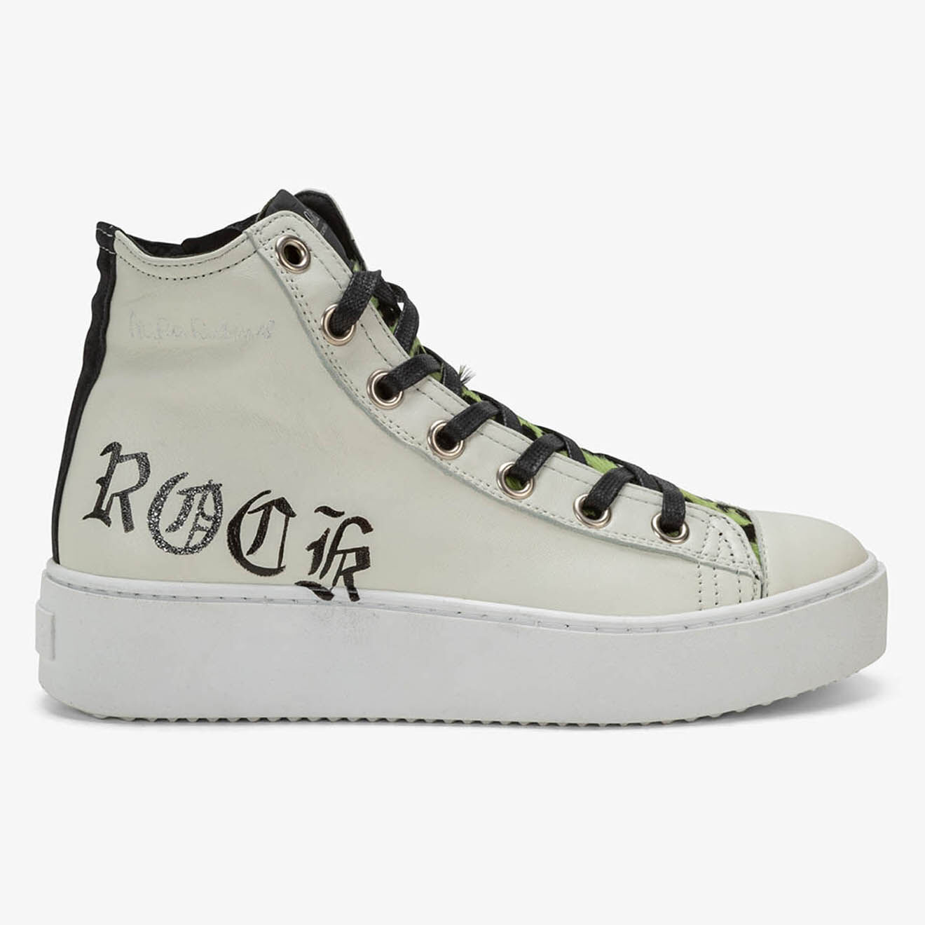 Nira Rubens Baskets en Cuir Long Island blanc/noir