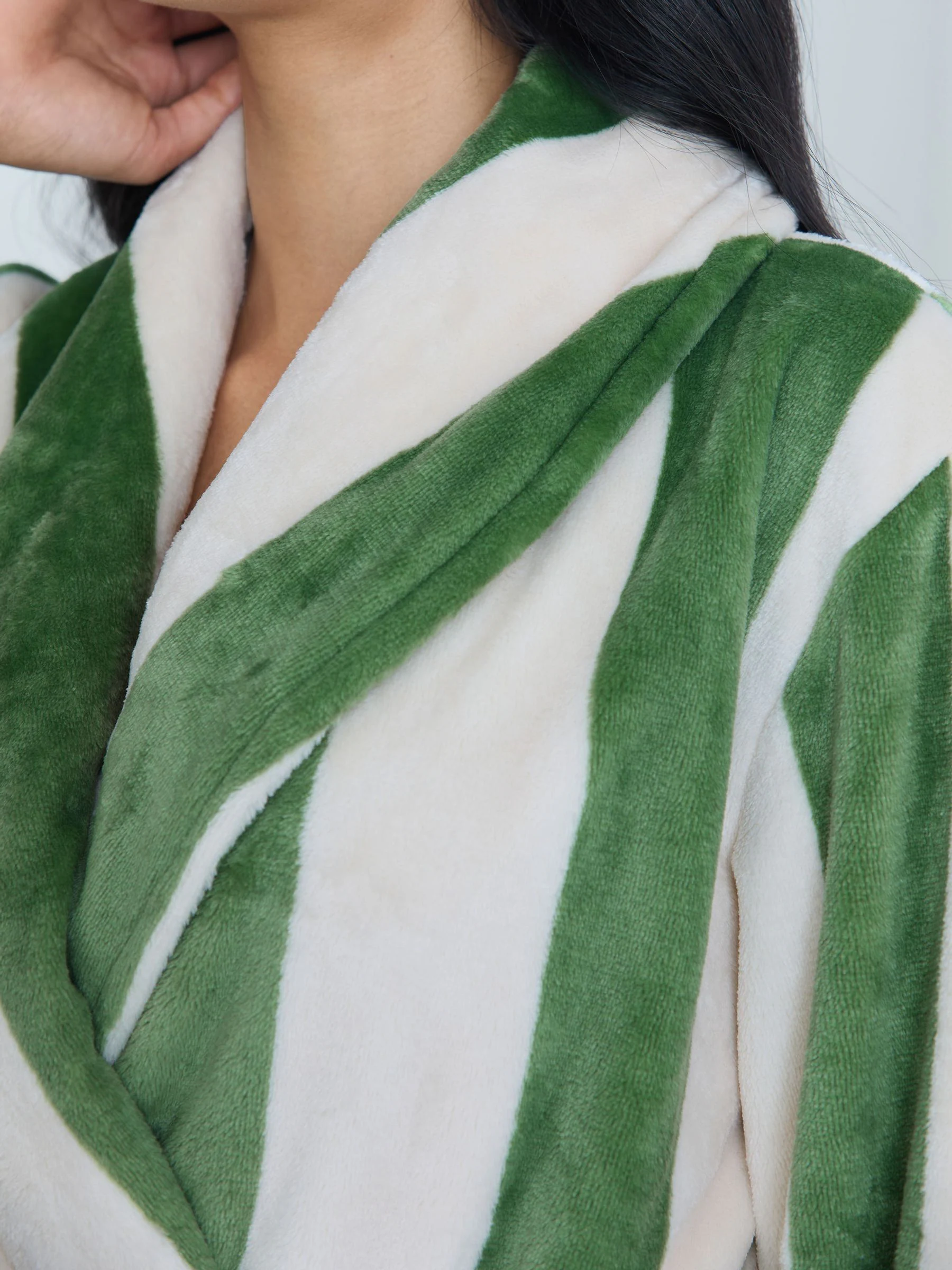 Chelsea Peers Fleece Stripe Dressing Gown
