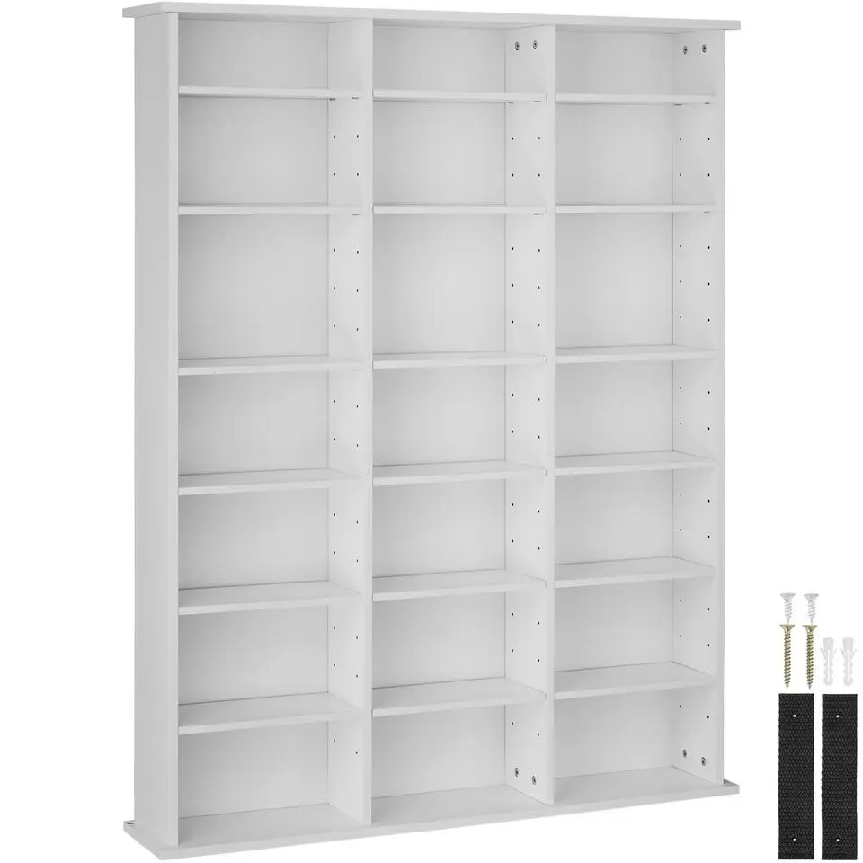 tectake Kast Stevie 105,5x19x136,5cm, Mat Wit