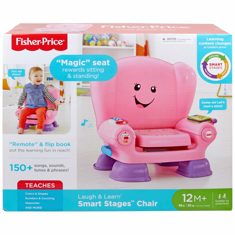 Fisher-Price Lachen & Lernen Smart Stages Aktivitätsspielzeug-Stuhl Rosa