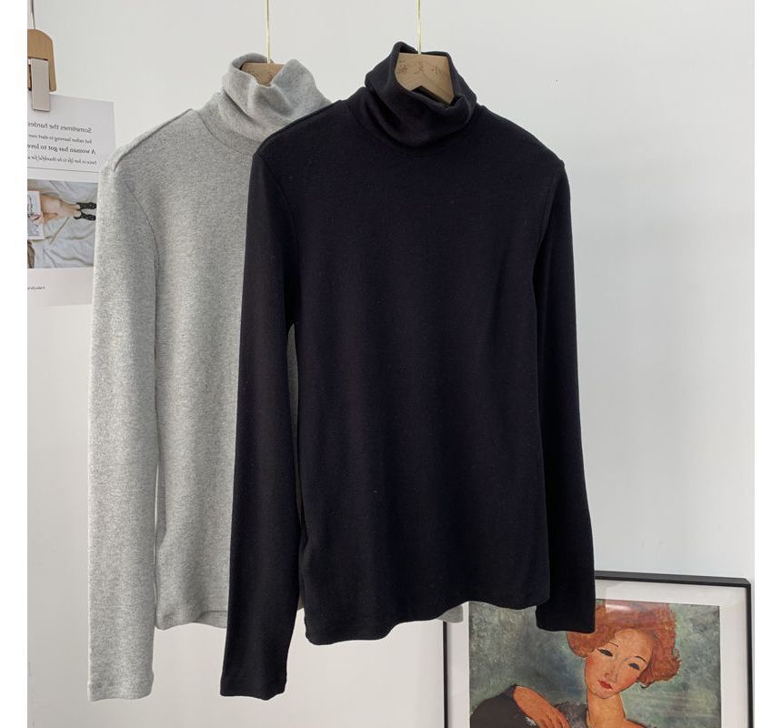 Cafamo - T-shirt met lange mouwen en coltrui
