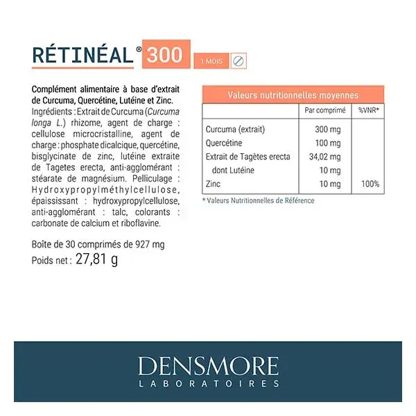 Densmore Rétineal - Maintien de la vision - Cure 1 mois