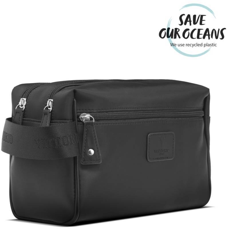 Gillian Jones Vittorio Classic Toilet Bag - Black 10570-BA