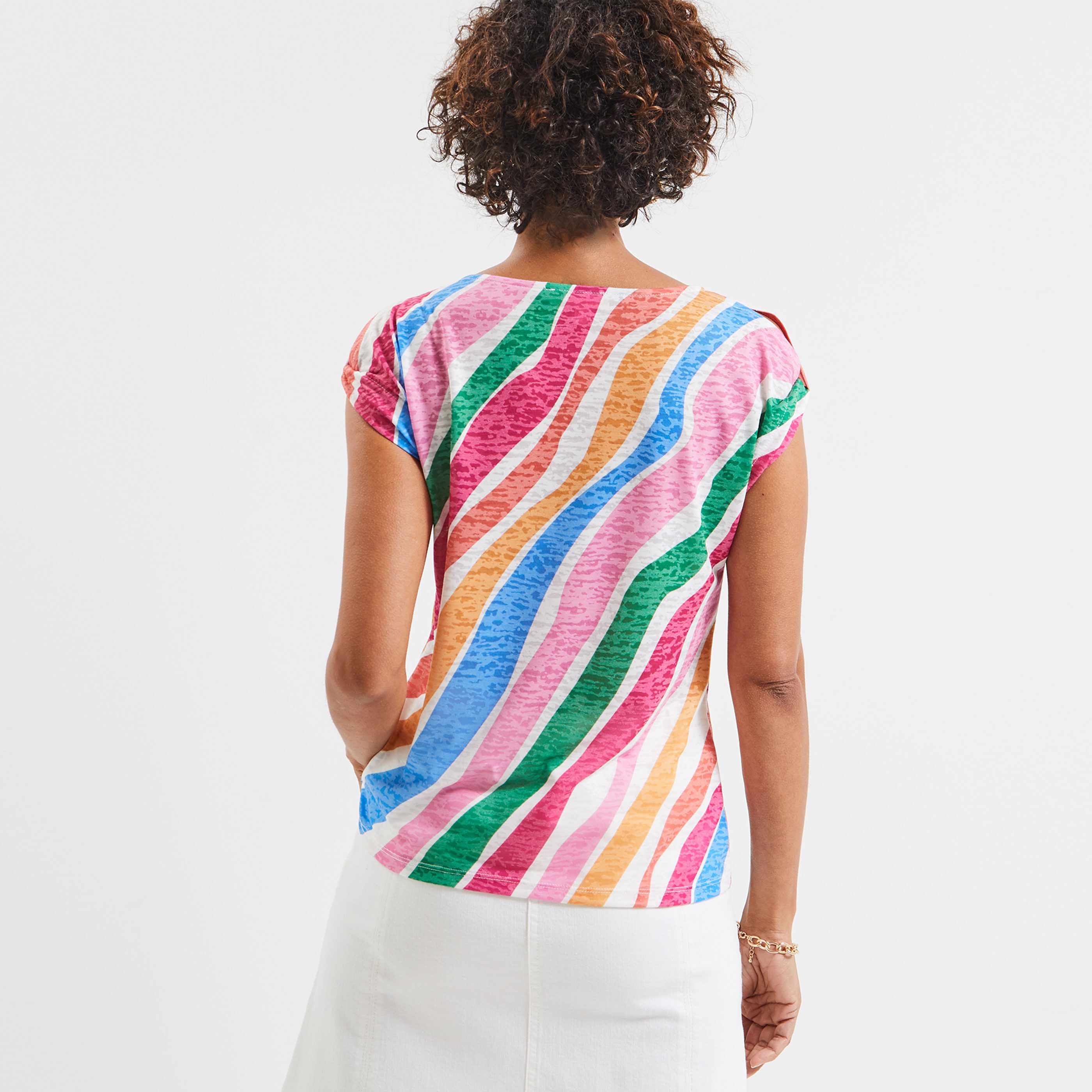 T-shirt coloré femme - BLANC CASSE