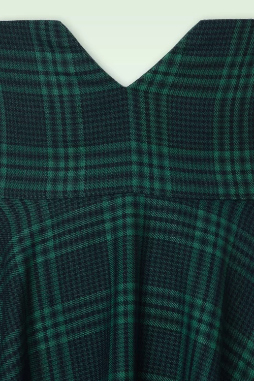 Vixen Plaid suspender swing rok in groen
