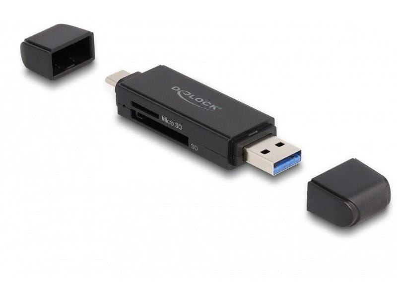 Delock Card Reader Extern 91004 SuperSpeed USB SD und MicroSD Speicherkartenleser im USB-Stick-Format