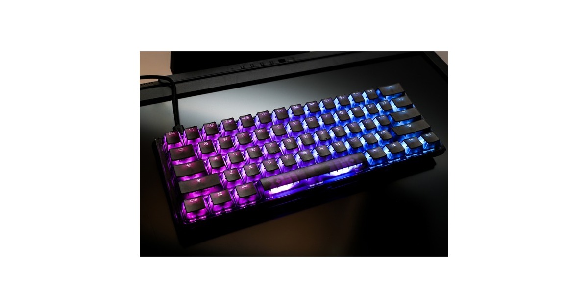 DuckyOne 3 Mini Aura, toetsenbord  (Zwart, US lay-out, Cherry MX Silent Red, 60%, ABS Double Shot, hot swap)