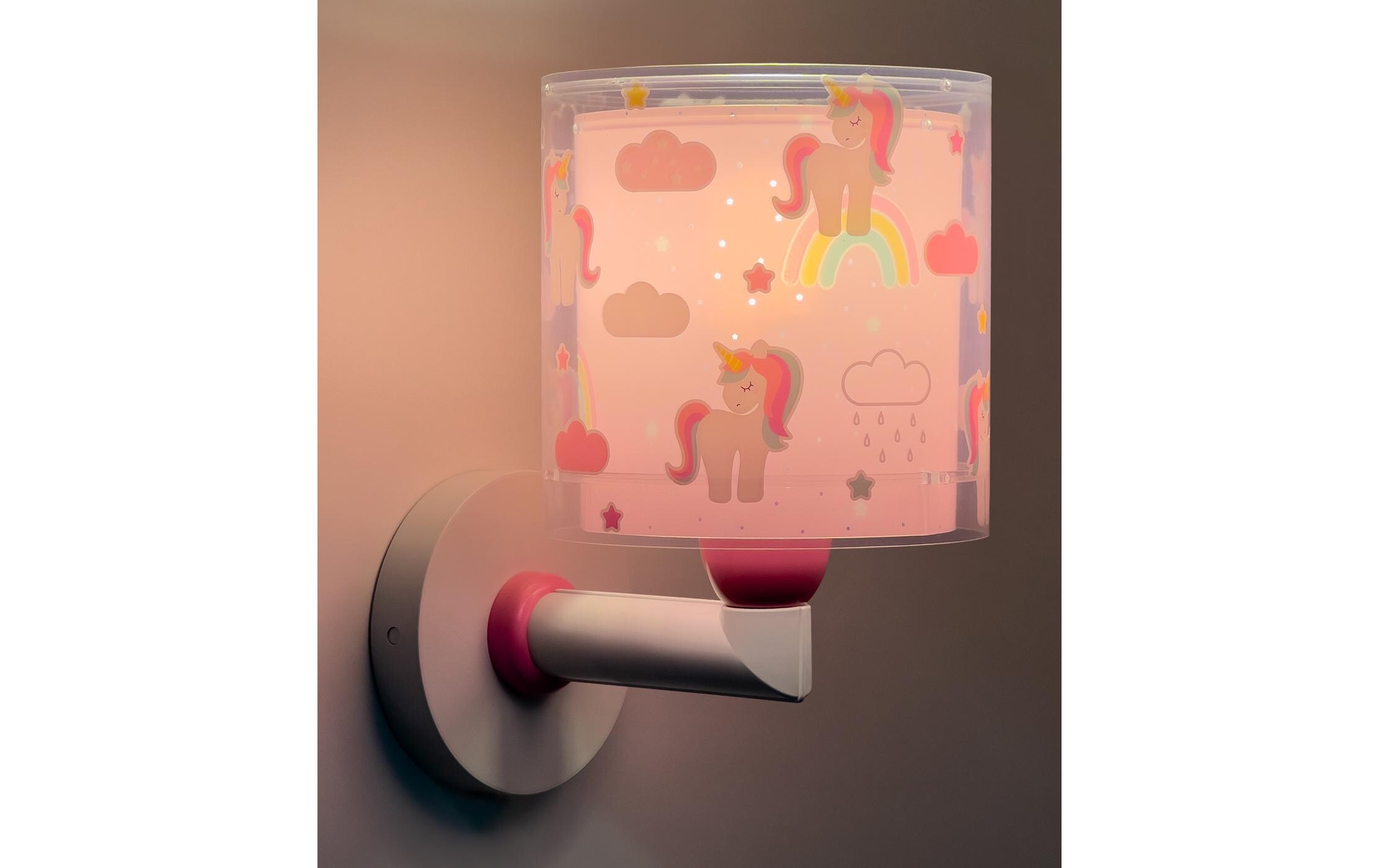 Wandleuchte UnicornsWandlampe mit Doppelschirm für Kinderzimmer