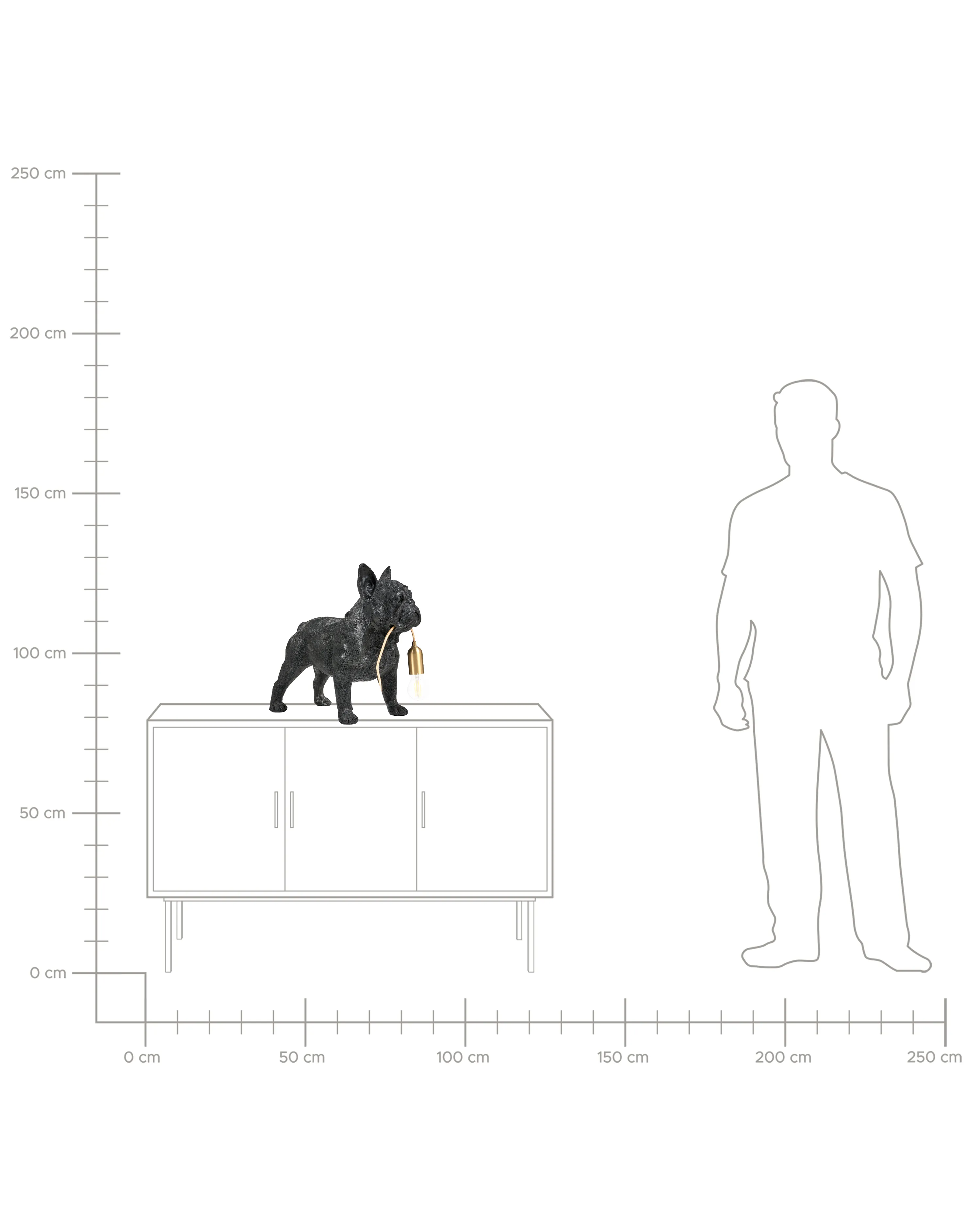 Tafellamp Hond BAXTER Zwart