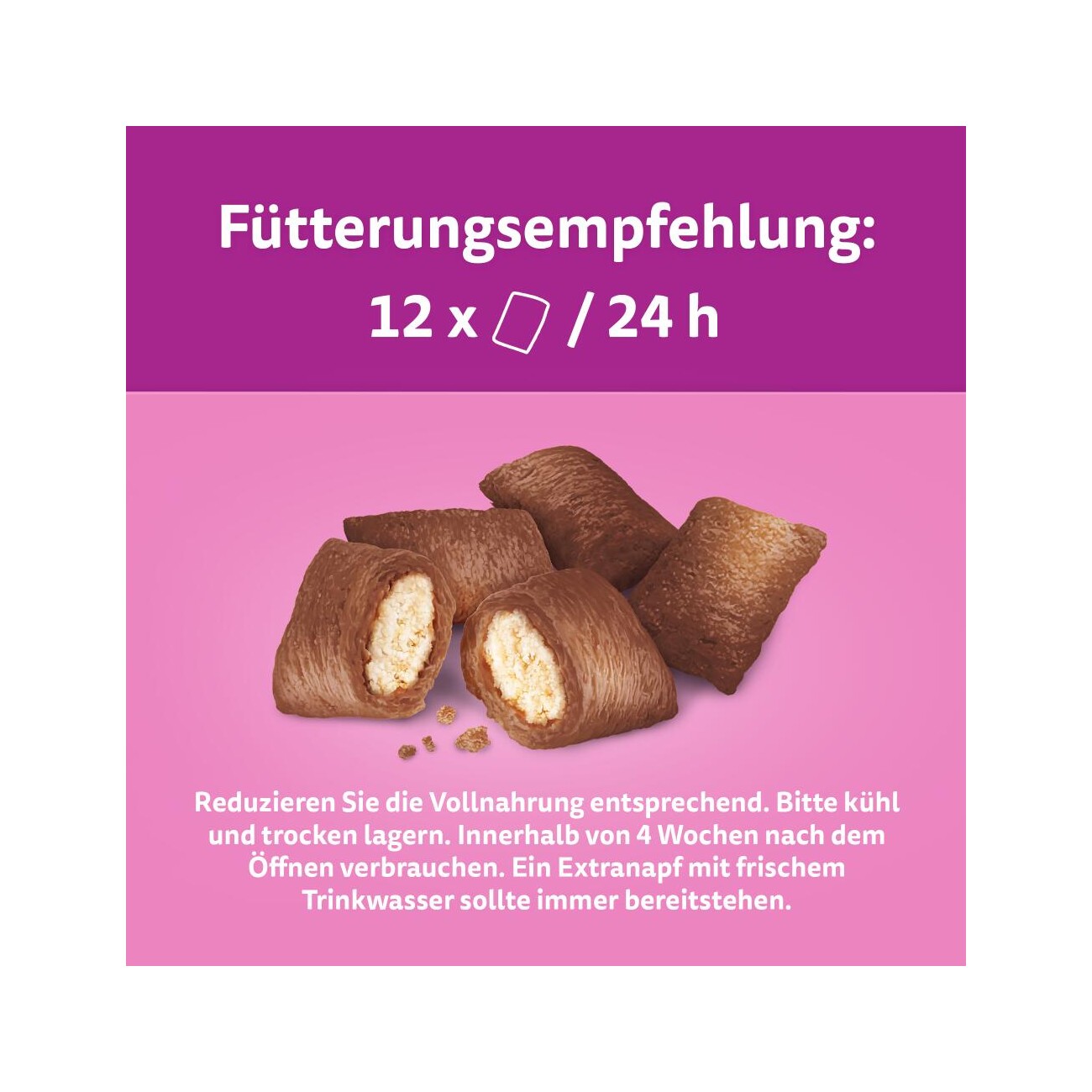 Whiskas Snacks, Knuspertaschen Rind 6x60 g