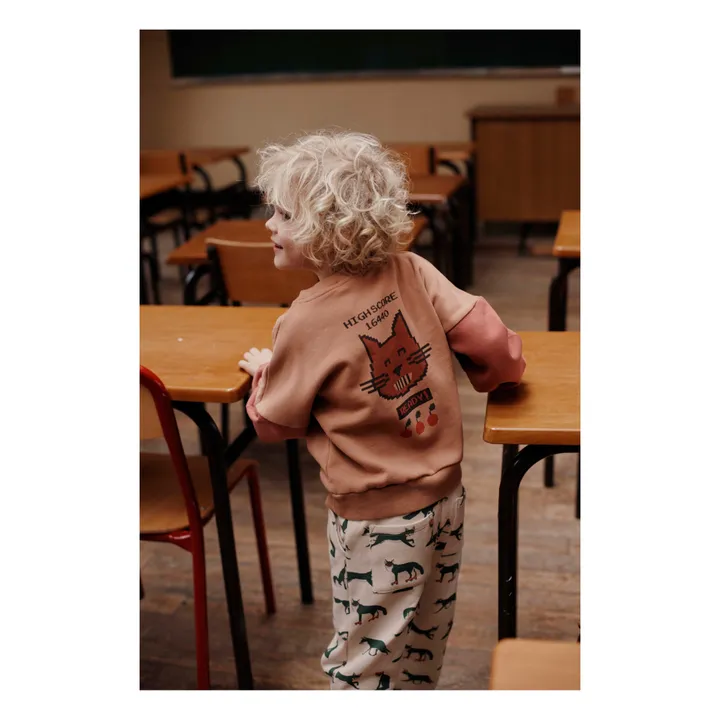 Emile et Ida Jogger Coton Bio Renards | Ecru