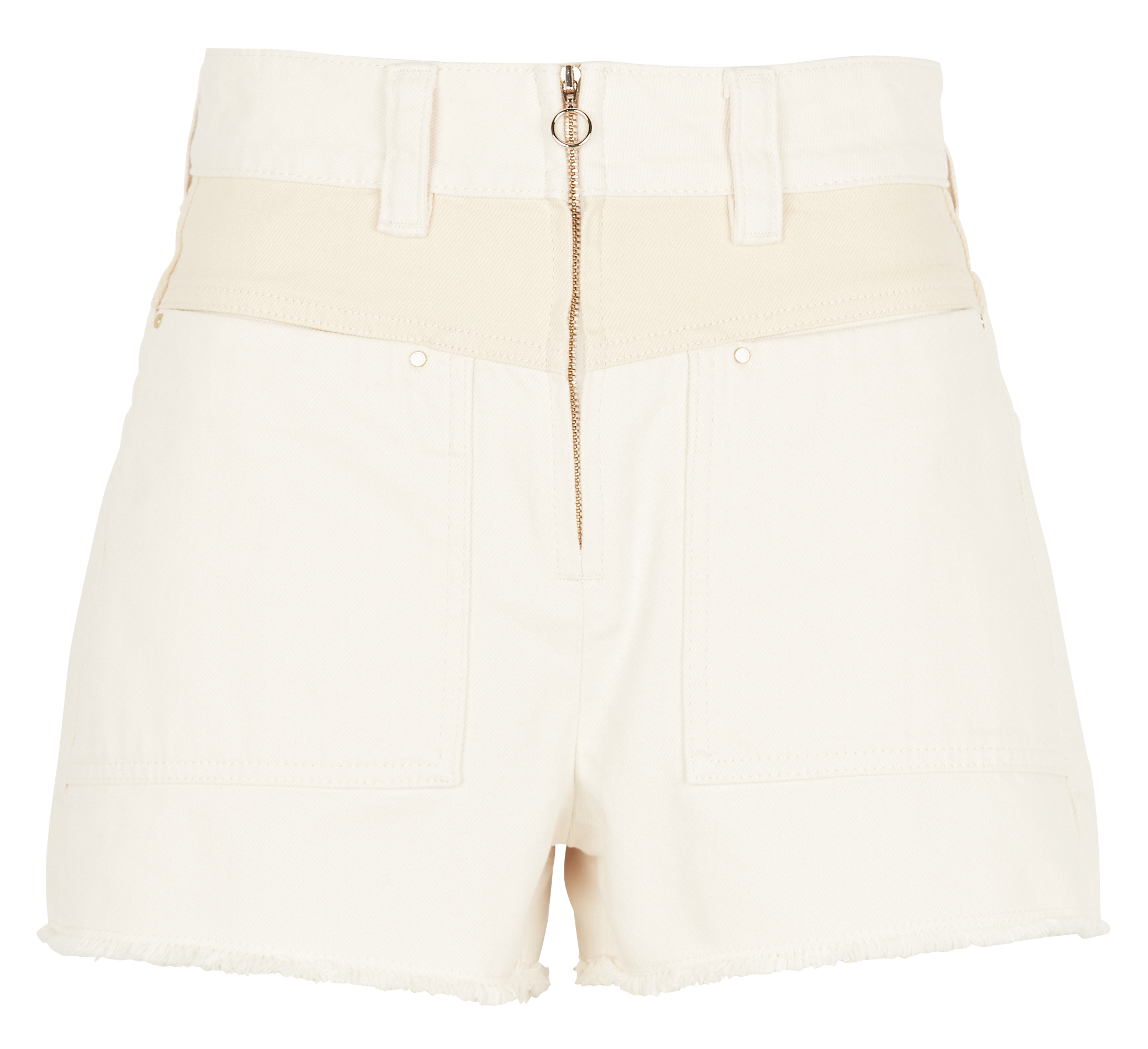 CDAVID - Short taille haute en coton | Beige
