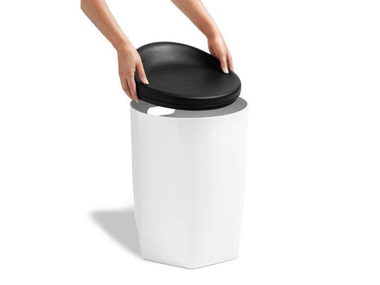 LIVARNO LIVING® hocker, 33,5 x 53 cm, met opbergruimte en handgreepgat, gemaakt van kunststof