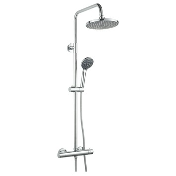 Atlantic regendoucheset Asher met handdouche en thermostaatkraan 3 standen chroom