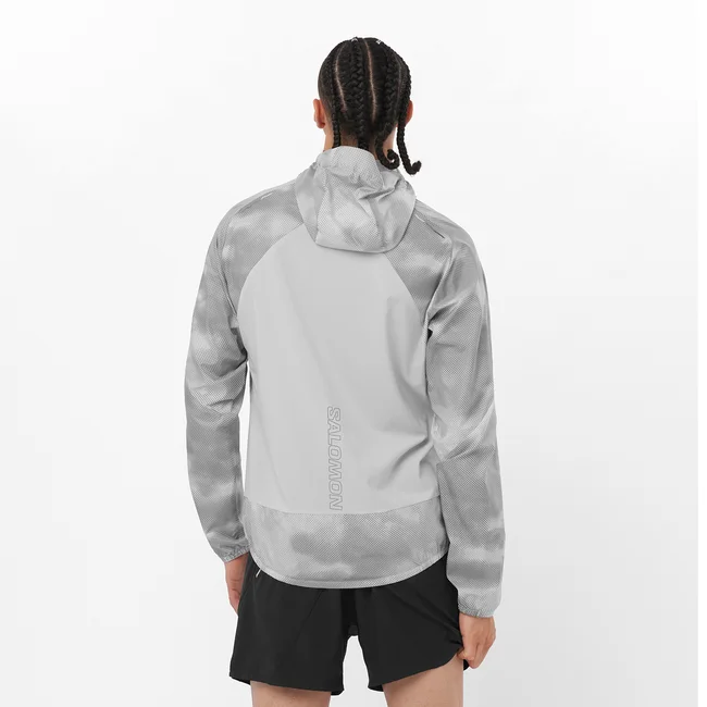 BONATTI CROSS WIND PRINT  Windjacke mit Kapuze Herren WHITE/GrayViolet/FrostGray