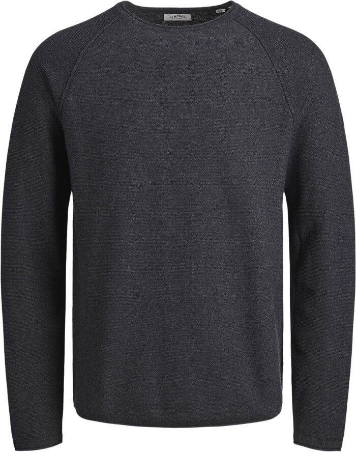 JJ-REBEL JREBNOAH KNIT CREW NECK Dark grey melange