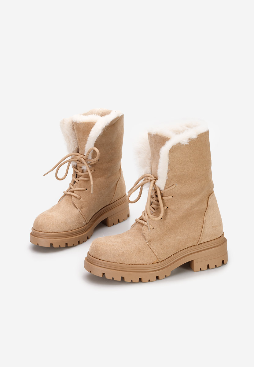 Bottines doublées femme beige Lolia