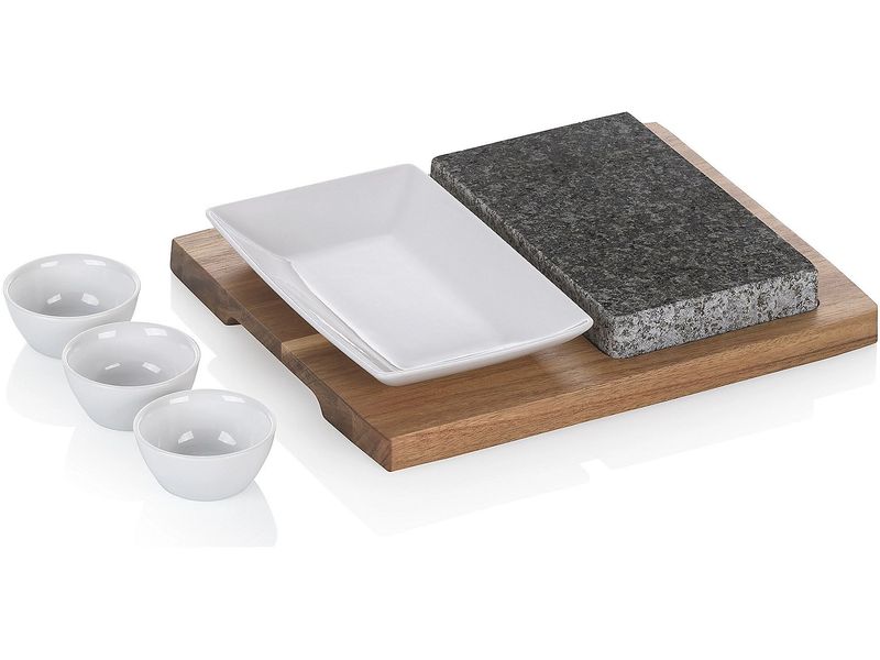 Kela Hot Stone Platte XL Country 6-teilig Heisser Stein für den Backofen