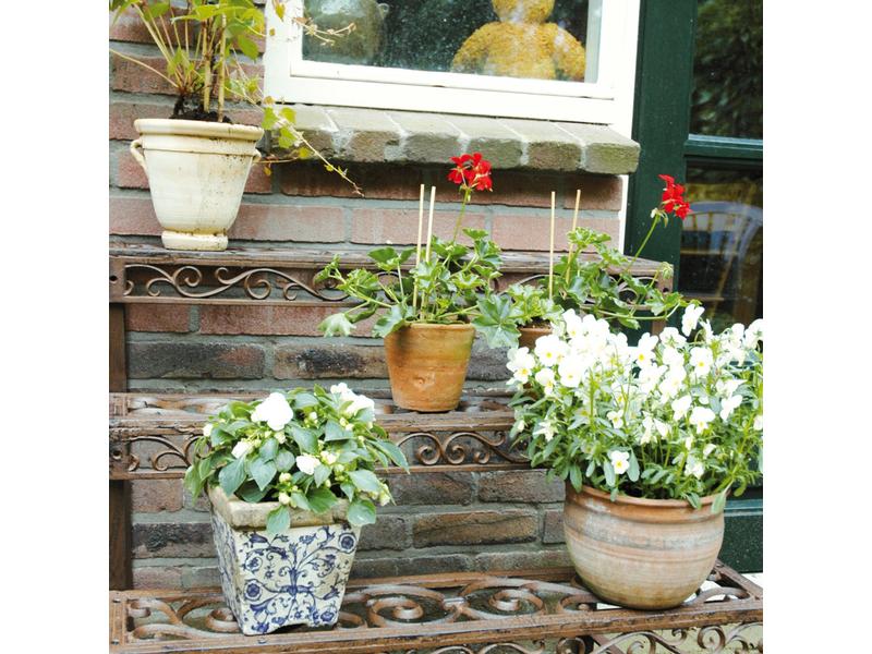 Esschert Design Blumentreppe aus Gusseisen, rechteckig Rostbraune Blumentreppe aus Gusseisen