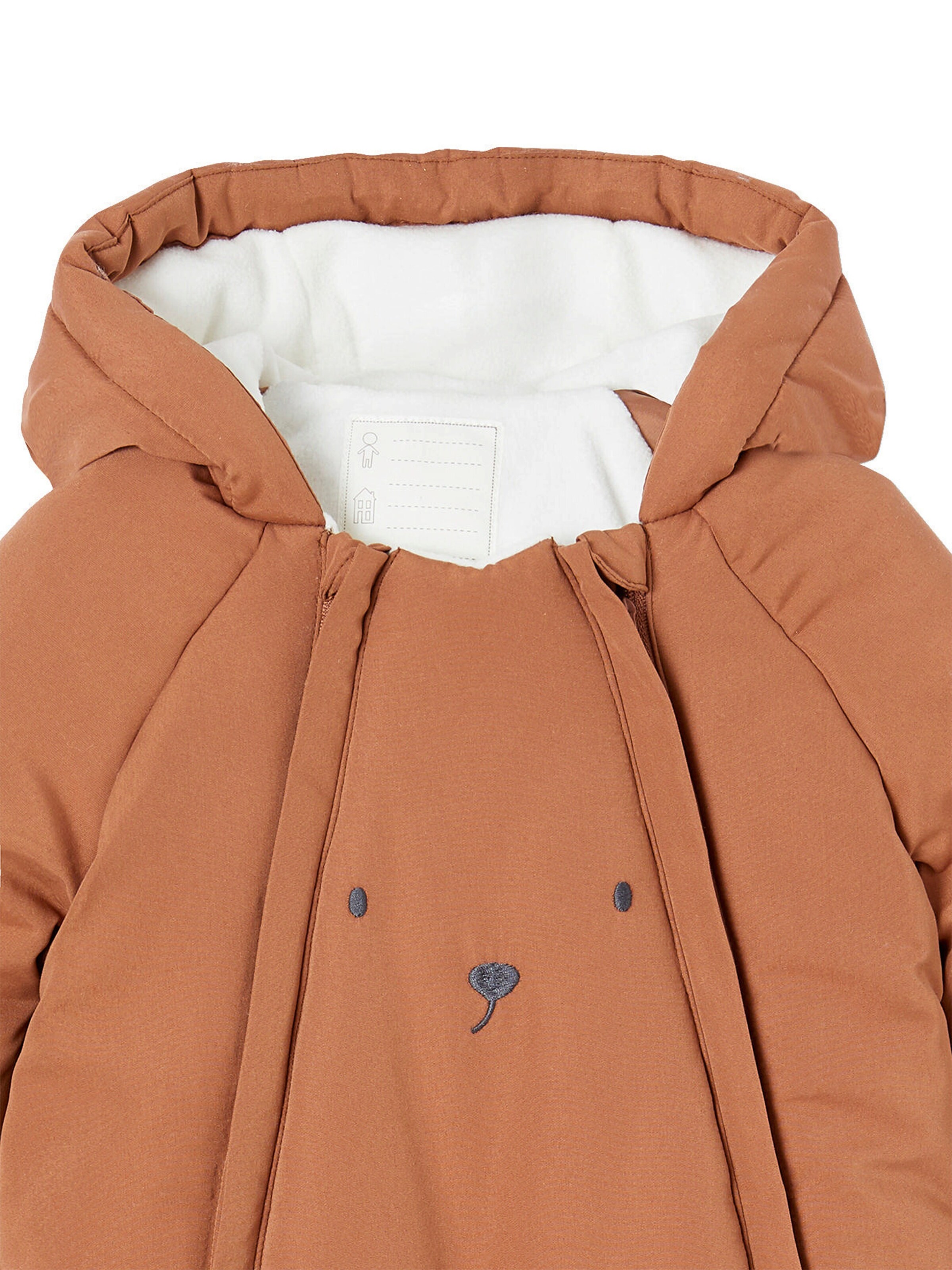 Vertbaudet Baby Winter-Overall mit Fleecefutter, Wattierung Recycling-Polyester schokolade