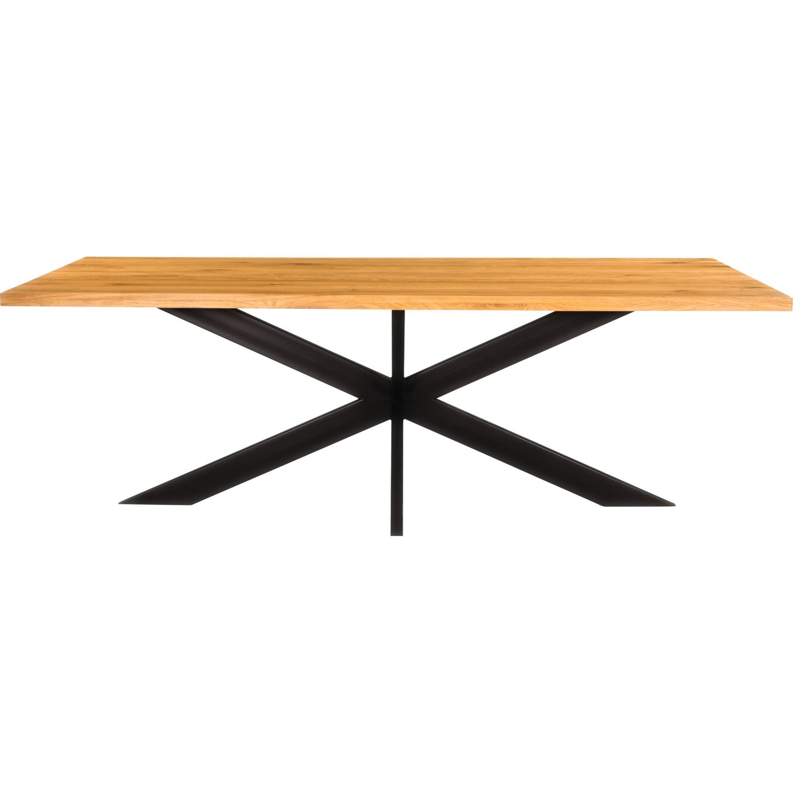 Tisch Flims Eiche massiv, Gerade Kante, Stern-Fuss 200 x 76 x 100 cm