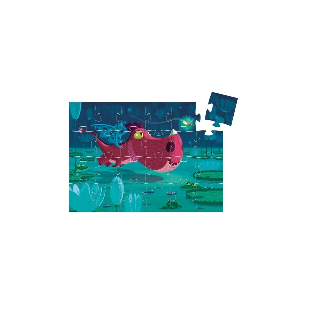 Puzzle Silhouette – Edmond le Dragon – 24 Pièces