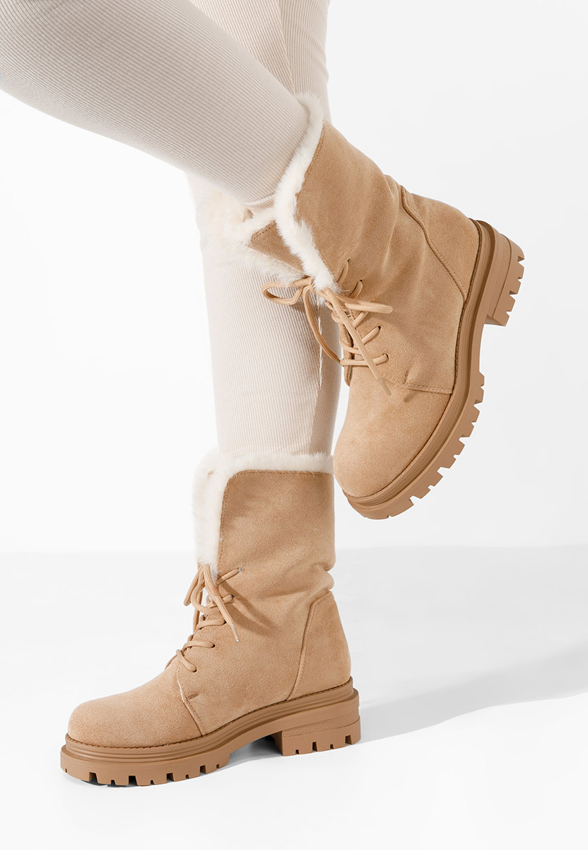 Bottines doublées femme beige Lolia