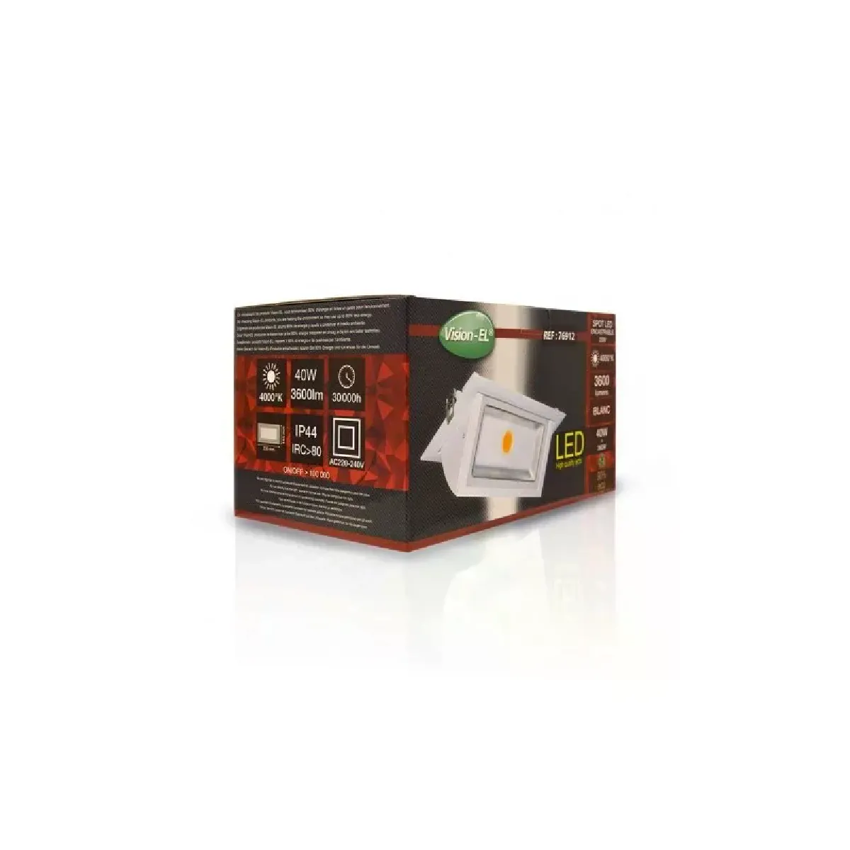 Miidex Spot Rectangulaire LED 40W