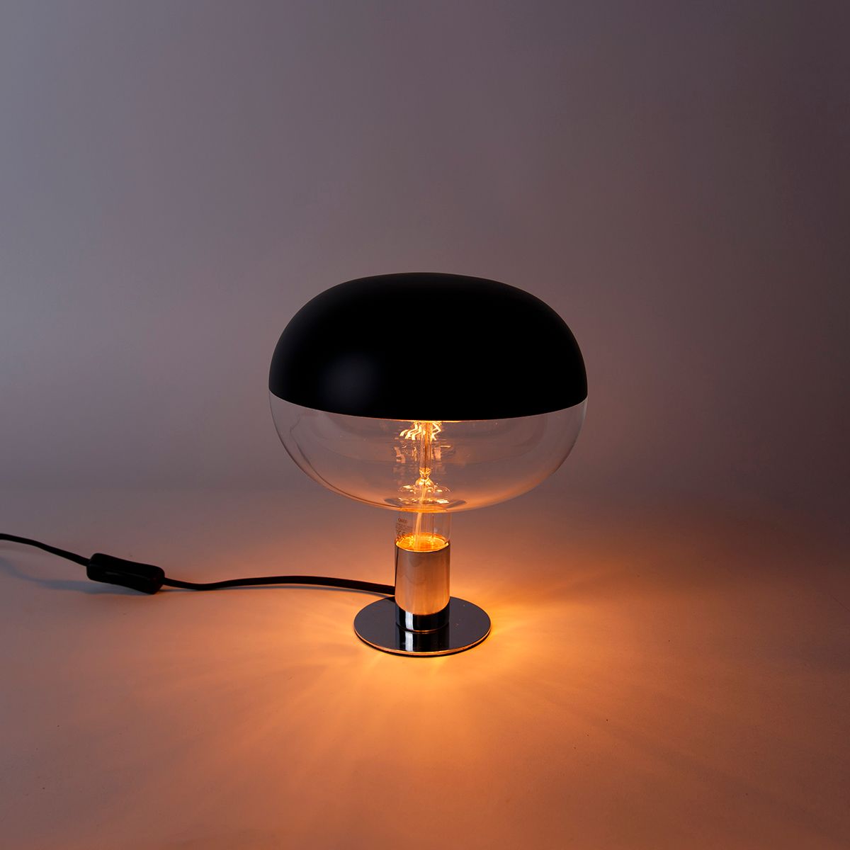 E27 dimbare LED lamp kopspiegel zwart 6W 360 lm 1800K