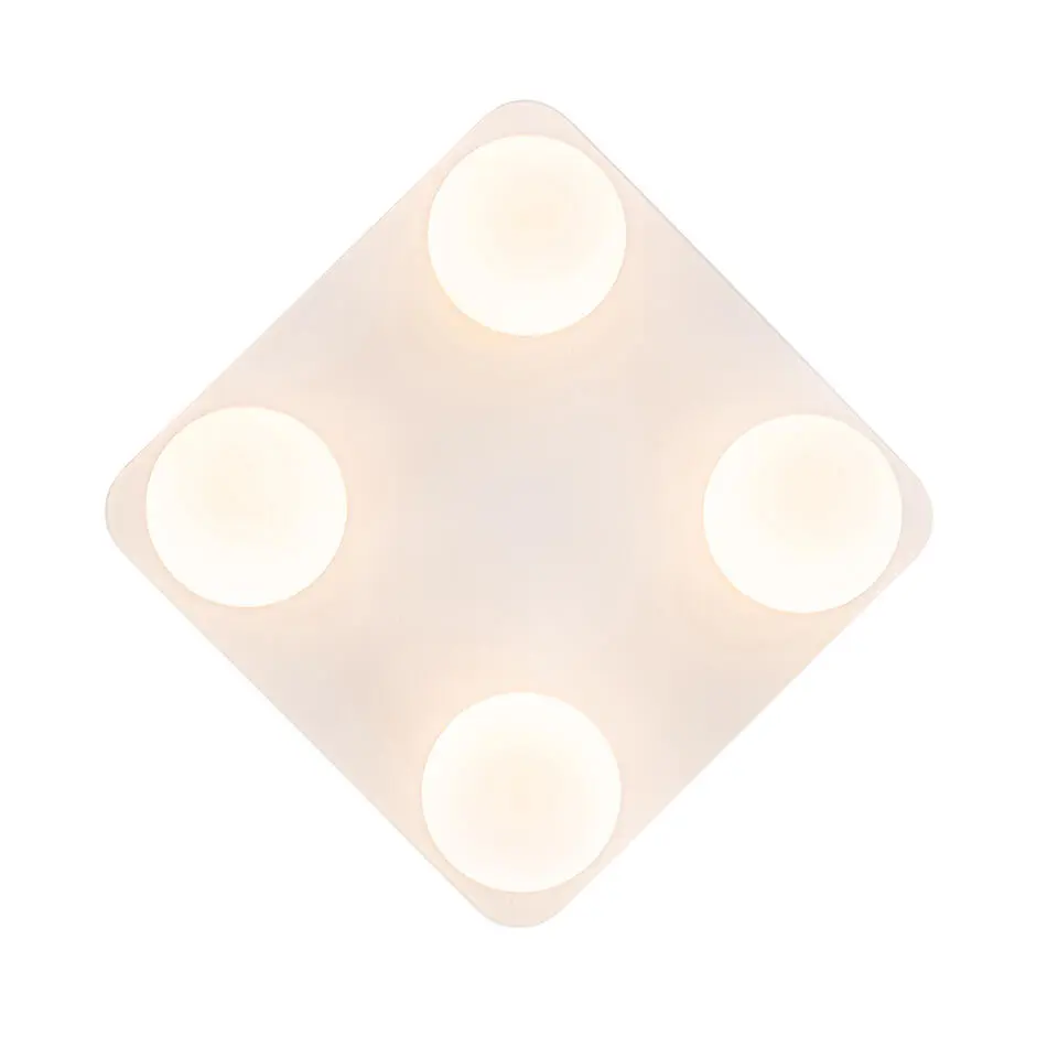 Qazqa plafondlampen buiten cederic wit g9