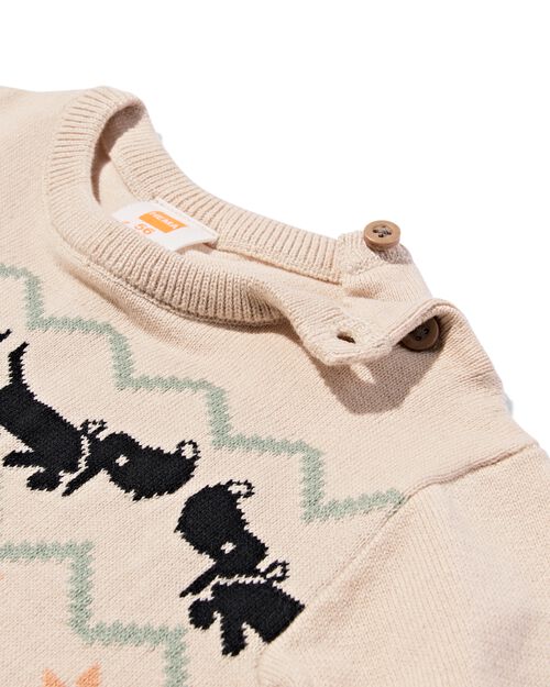 Pull Takkie nouveau-né tricoté blanc cassé
