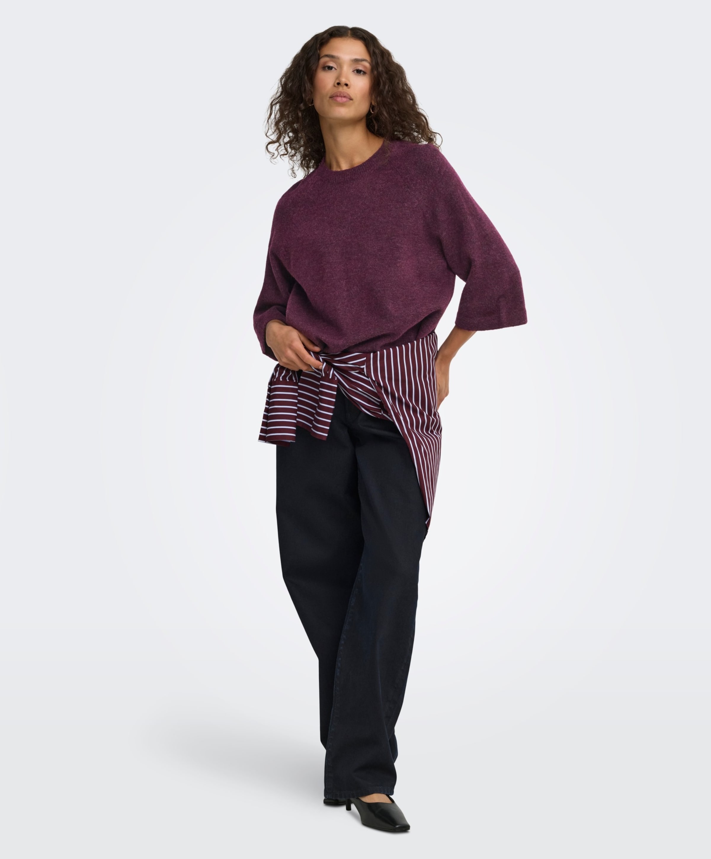 Only Dames trui bordeaux
