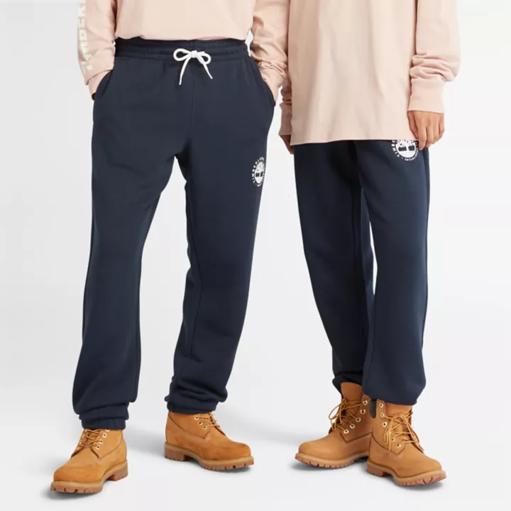 Pantalon de survêtement à logo Refibra unisexe en bleu marine
