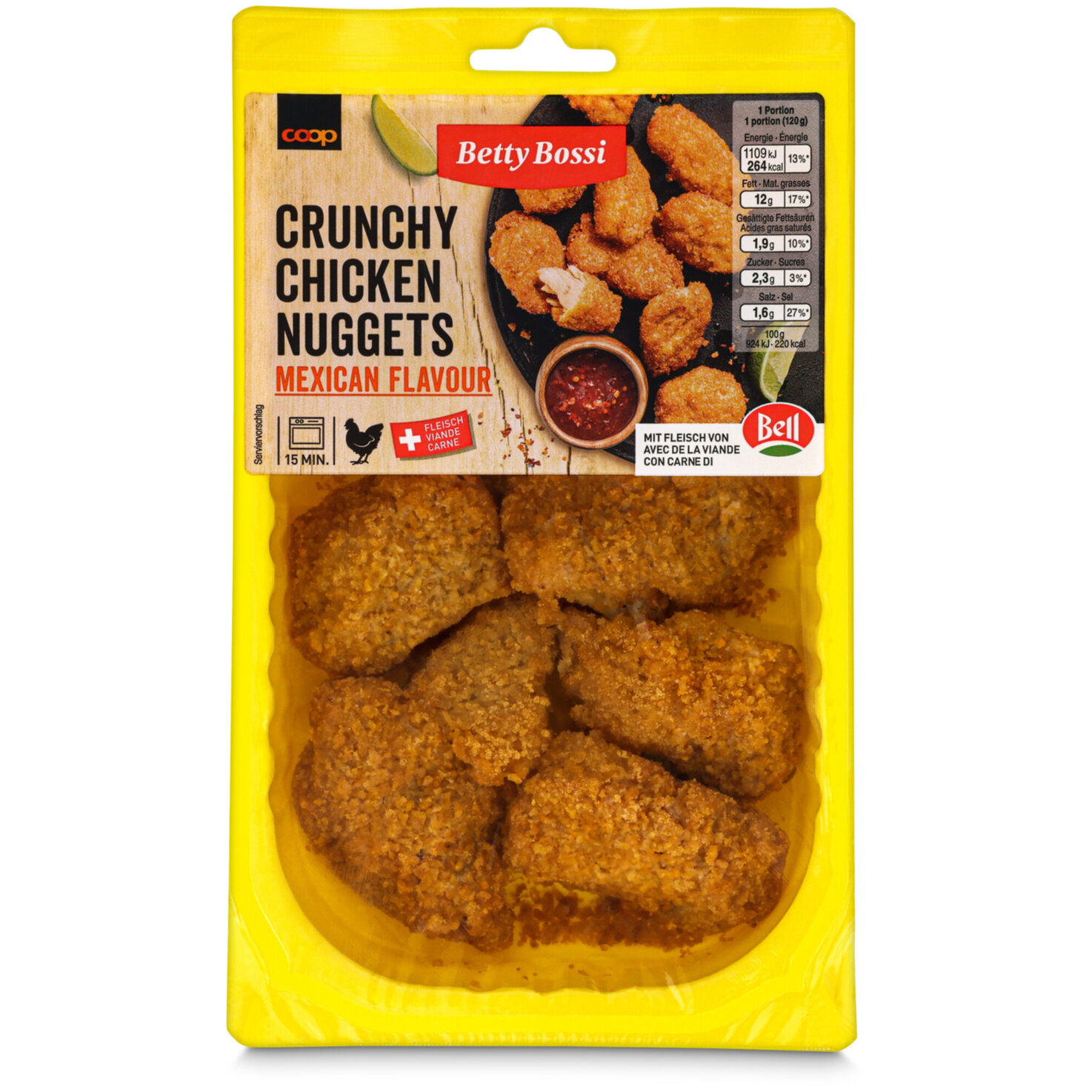 Betty Bossi Crunchy Nuggets mexican flavour ca. 300g