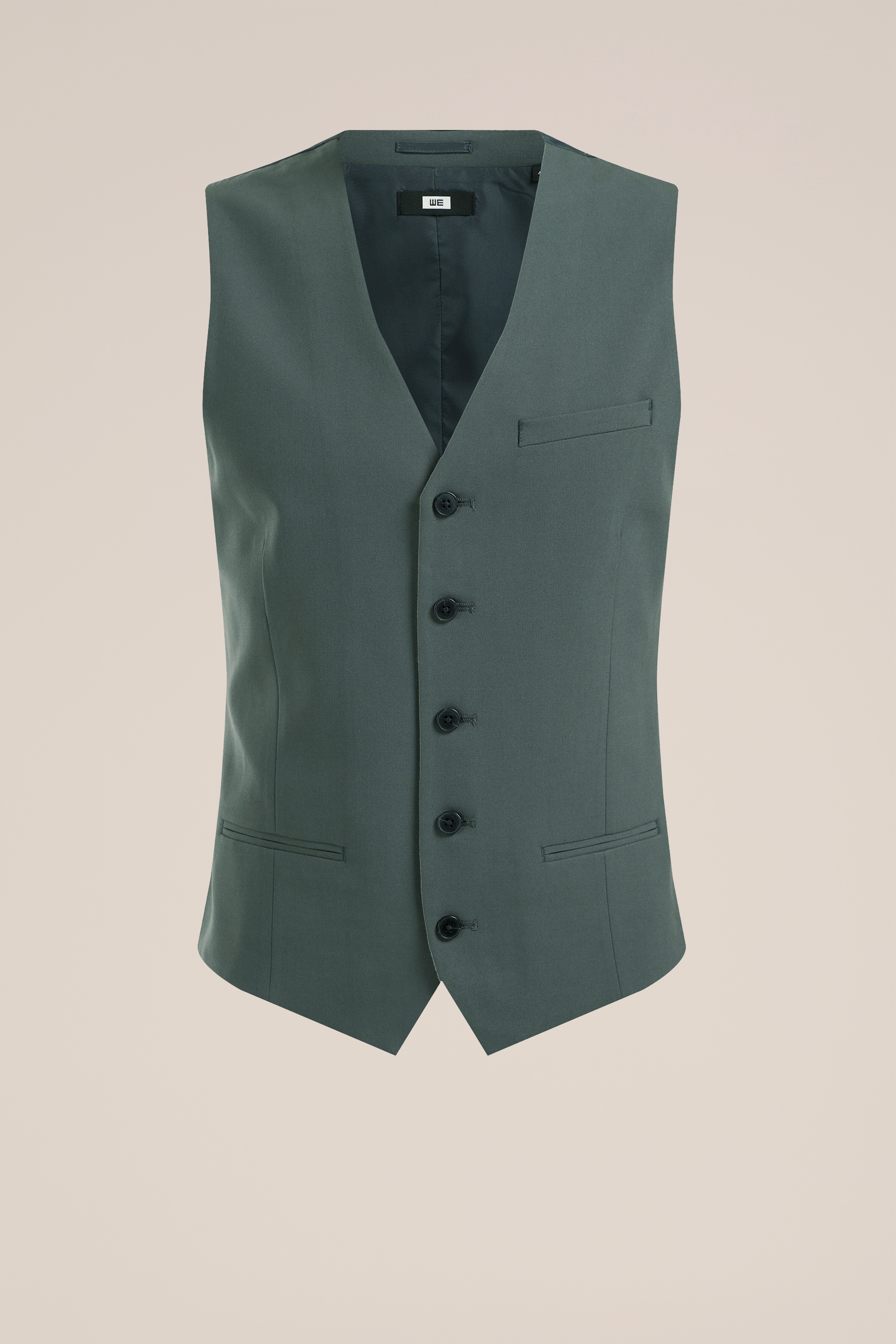 slim fit gilet met stretch Fundamentals Mosgroen
