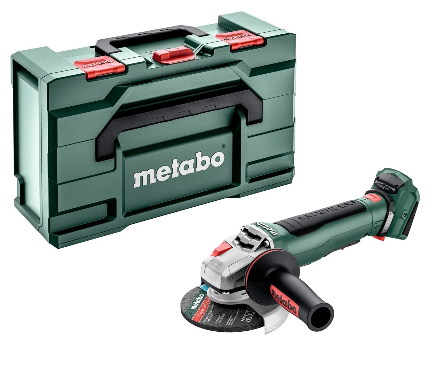 Metabo WPB 18 LT BL 11-125 Quick 18V Li-ion Accu haakse slijper body in MetaBox  - 125 mm