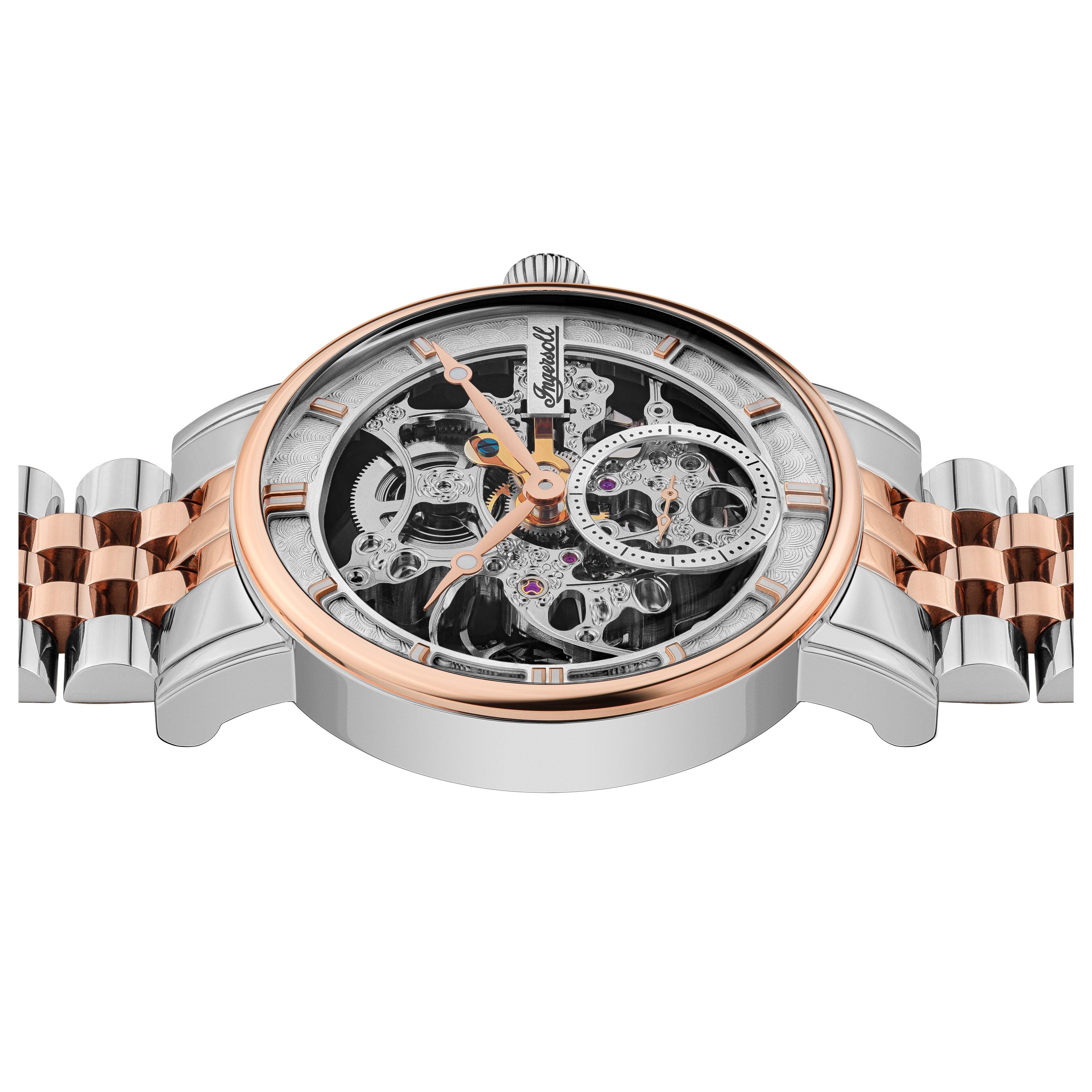 Ingersoll 1892 Mens Ingersoll Herald Automatic Silver Gold Watch