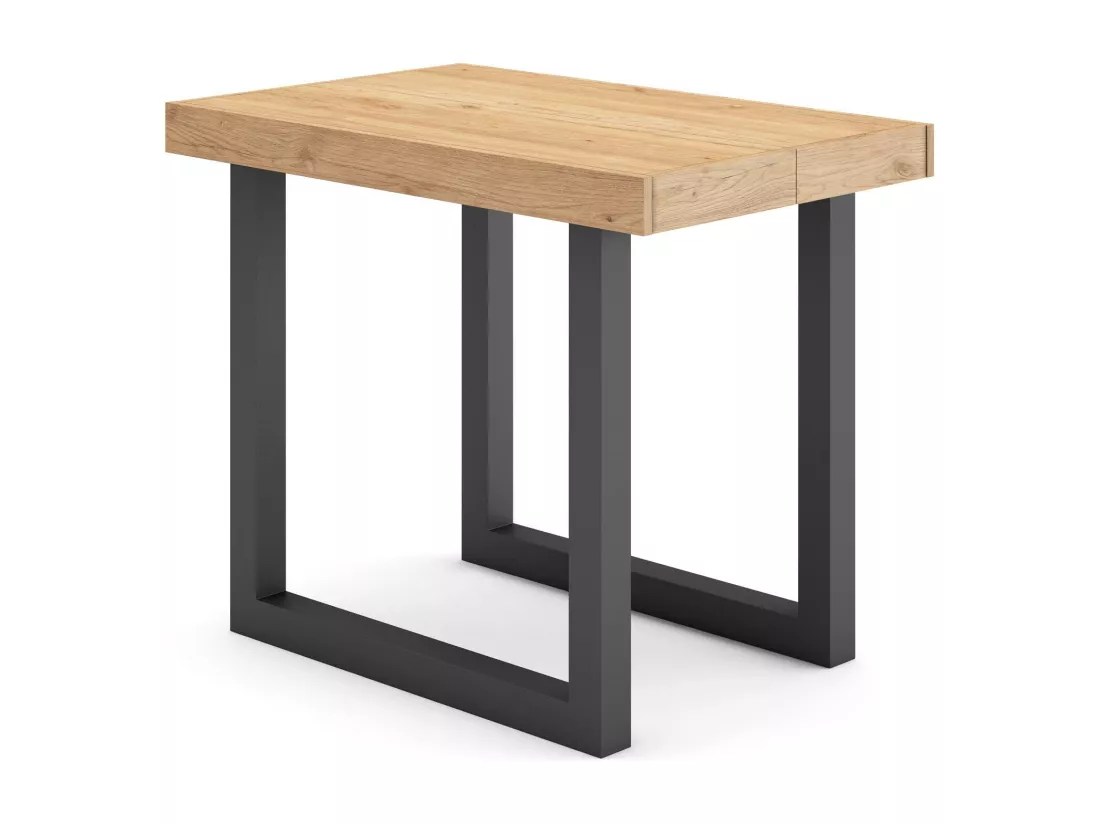 Table console extensible, 140, Pour 6 personnes, Pieds bois massif