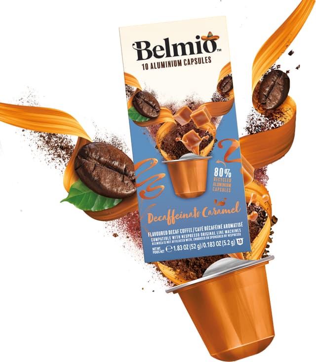 Belmio Decaffeinato Caramel kapsler til Nespresso (10 stk.)