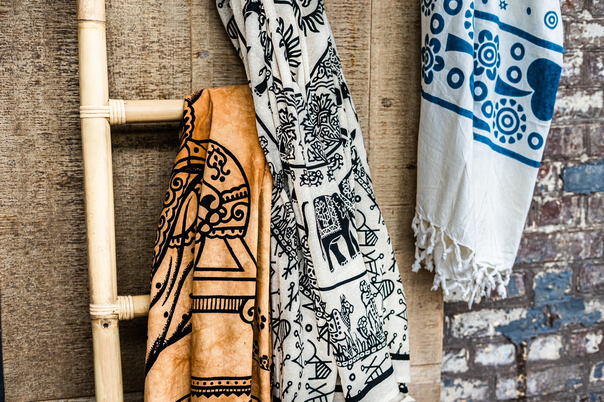 Tagesdecke 'Lebensbaum', aus 100% Baumwolle, türkis/weiß, L 210 cm, B 245 cm von fischer's lagerhaus
