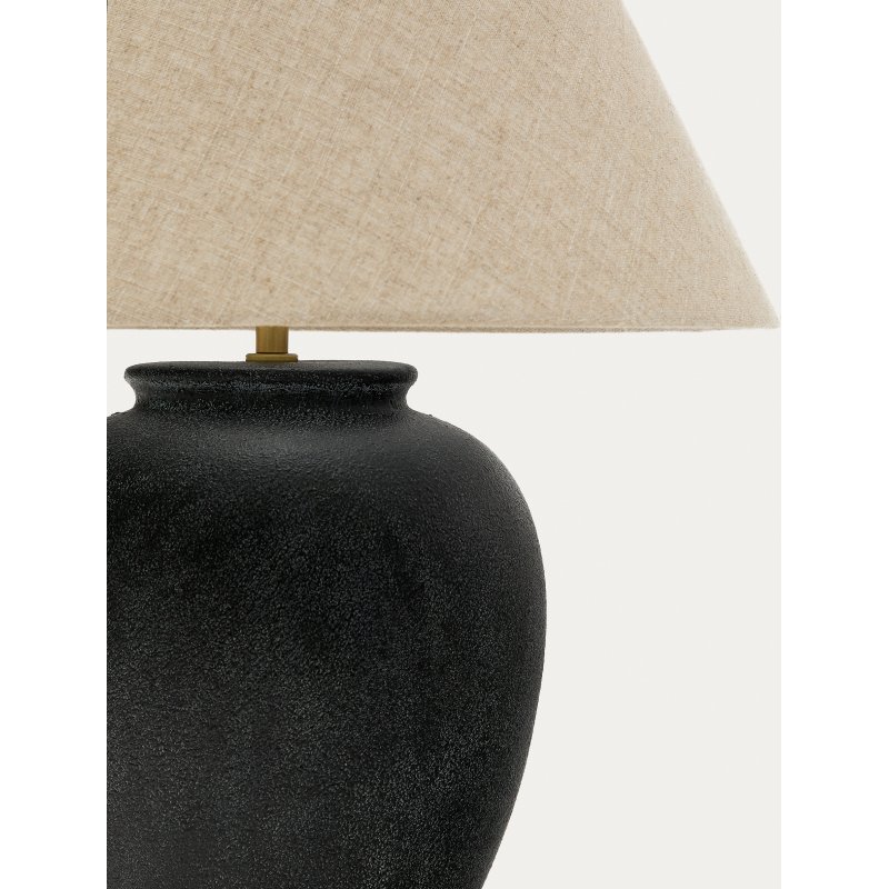 Lampe de table Mercadal en céramique avec finition noire