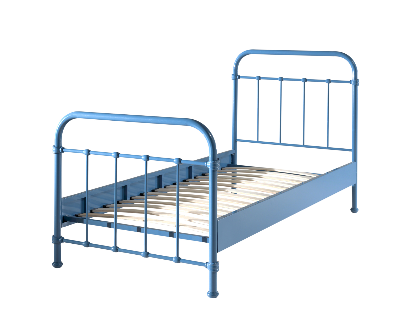 Metallbett NEW YORK - blau - Metall - 90x200 cm