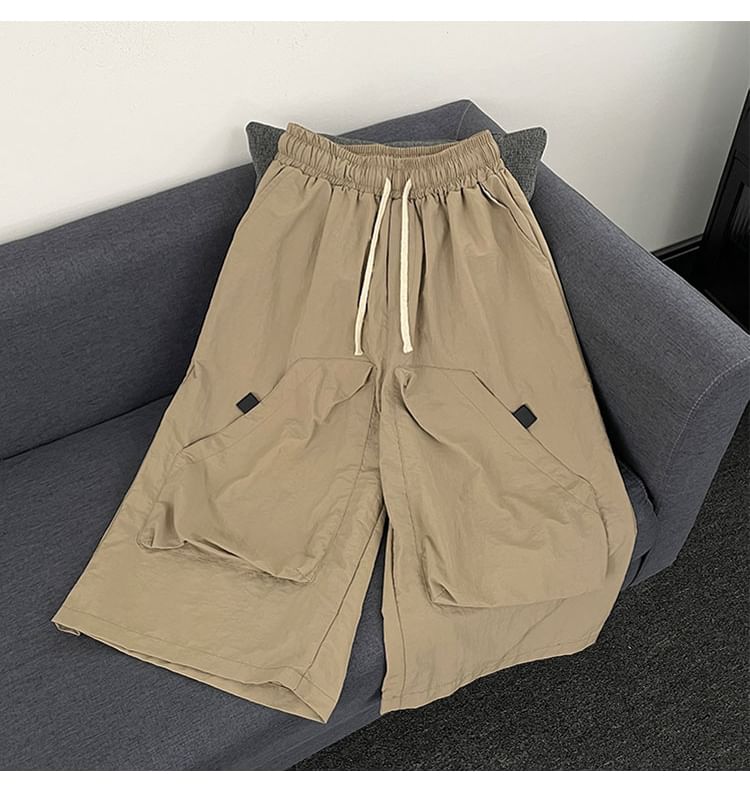 Mimiyox - Capri-broek met trekkoord in de taille en wijde pijpen