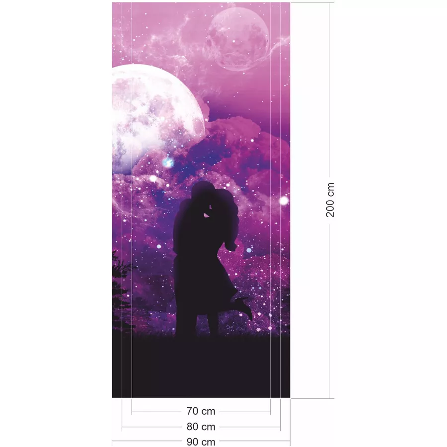 Nikima Türbild TB-17 selbstklebendes Türbild – Küche 0,9 x 2 m - Türtapete bunt