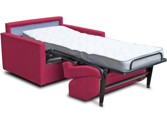 CITY - Fauteuil convertible Aosta tissu rouge couchage 75x195 cm