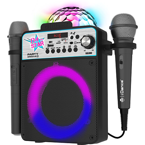 iDance Party Groove 3 bluetooth karaoke højttaler - sort