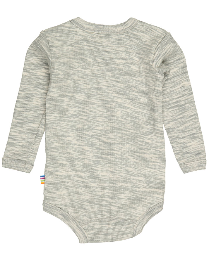 Langarm-Body BASIC MELANGE in grau
