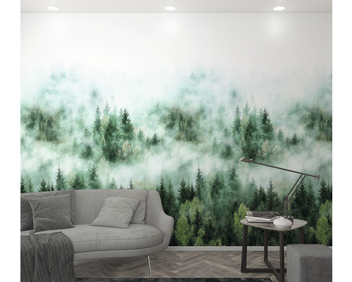 Vliesbehang 47267 Smart Art Easy Forest groen wit 3-delige set 159 x 270 cm