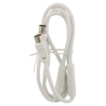 Q-Link coax kabel 3CV2 HF stekker 1 meter rechtwit
